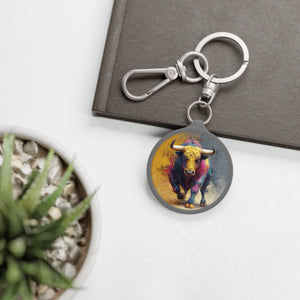 Bull Market Keychain – Vibrant Crypto-Inspired Acrylic Keyring for Traders & Investors