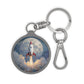 Rocket to the Moon Keychain – Crypto-Inspired Acrylic Keyring Tag for Traders & Dreamers