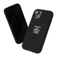 Introvert but Willing to Discuss Trading Phone Case – Minimalist Black Protective Case for Traders