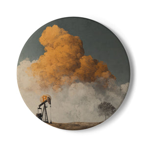 Bitcoin Ceramic Coaster – Modern Crypto Art Home Decor for Traders & Collectors