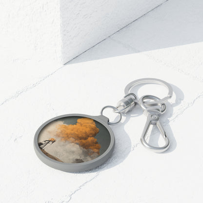 Bitcoin Mining Keychain – Industrial-Inspired Crypto Art Acrylic Keyring for Traders & Investors