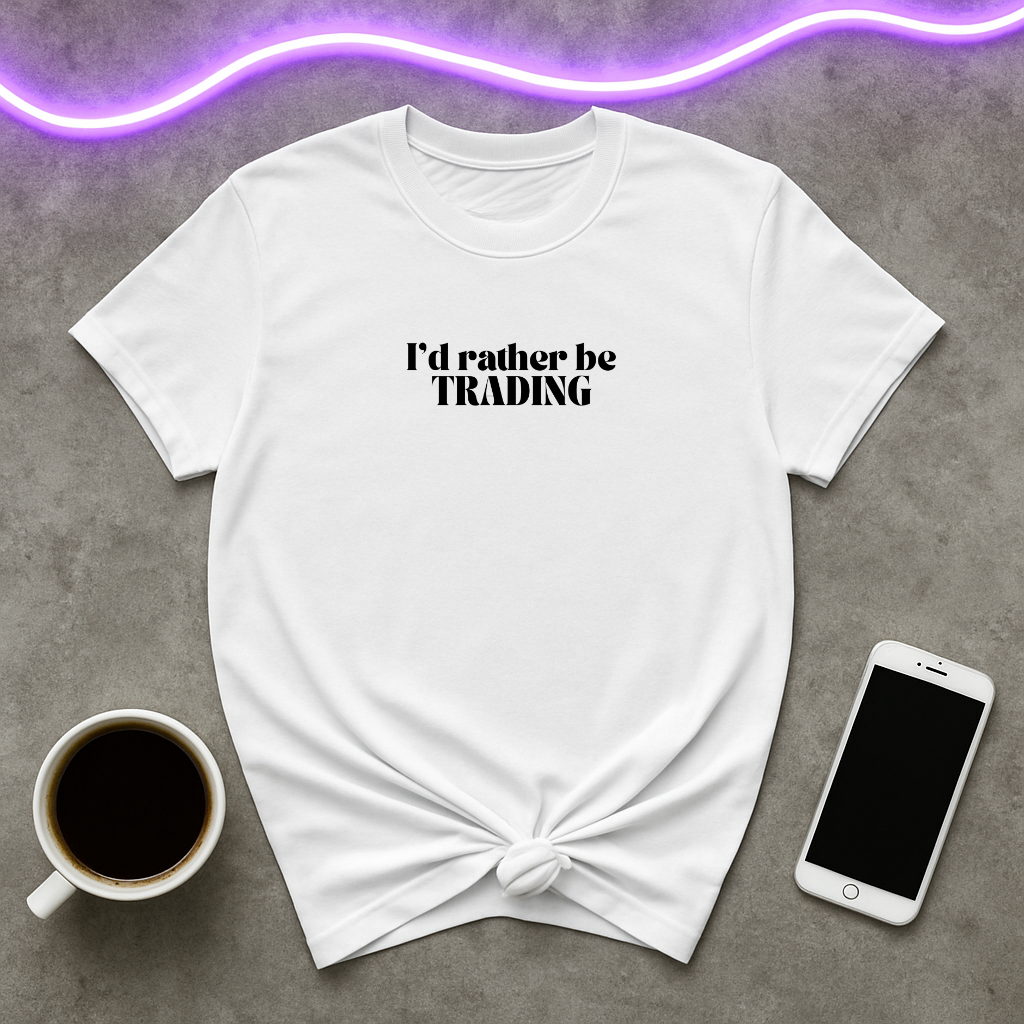 I’d Rather Be Trading T-Shirt – Minimalist Trader Lifestyle Tee