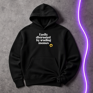 “Easily Distracted by Trading Memes” Hoodie – Funny Trader Sweatshirt for Crypto & Stock Market Fans