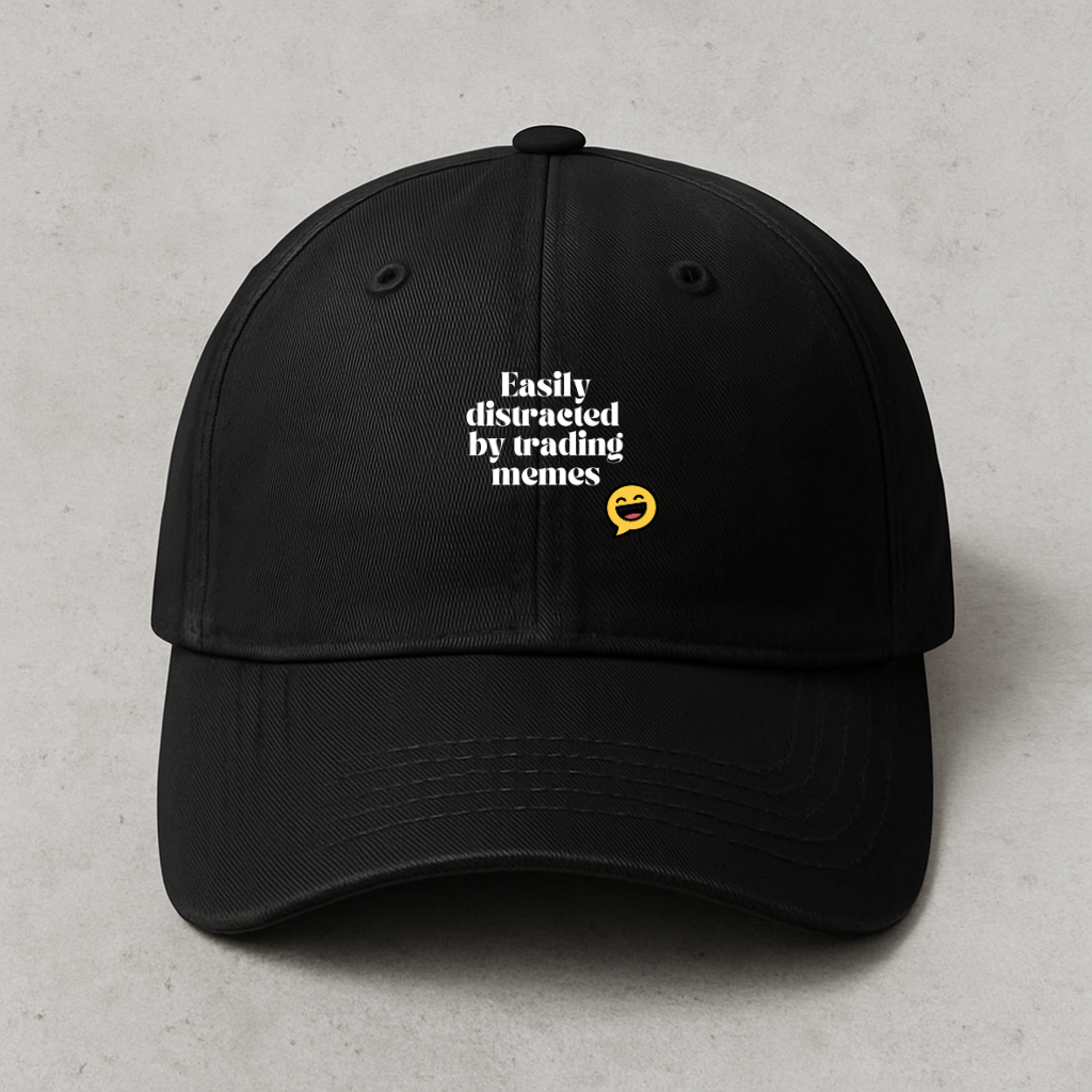 "Easily Distracted by Trading Memes" Embroidered Dad Cap