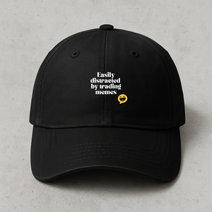 "Easily Distracted by Trading Memes" Embroidered Dad Cap