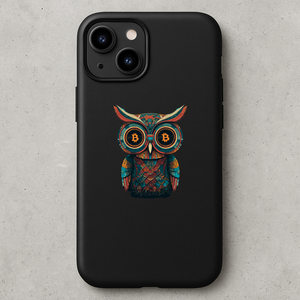 Bitcoin Owl Phone Case – Durable Dual-Layer Protection for Crypto Traders
