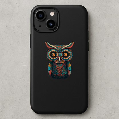 Bitcoin Owl Phone Case – Durable Dual-Layer Protection for Crypto Traders