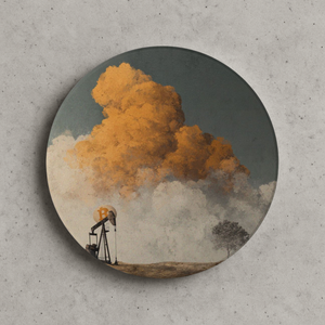 Bitcoin Ceramic Coaster – Modern Crypto Art Home Decor for Traders & Collectors