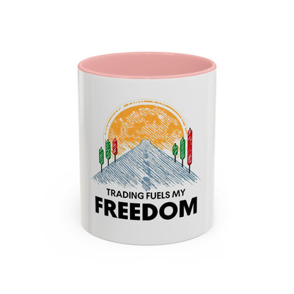 “Trading Fuels My Freedom” Coffee Mug – Motivational Gift for Traders, Investors & Entrepreneurs