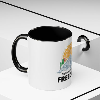 “Trading Fuels My Freedom” Coffee Mug – Motivational Gift for Traders, Investors & Entrepreneurs