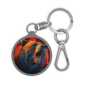 Bear Market Keychain – Bold Crypto-Inspired Acrylic Keyring for Traders & Investors