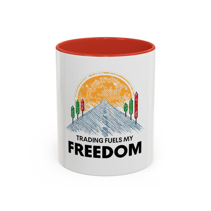 “Trading Fuels My Freedom” Coffee Mug – Motivational Gift for Traders, Investors & Entrepreneurs